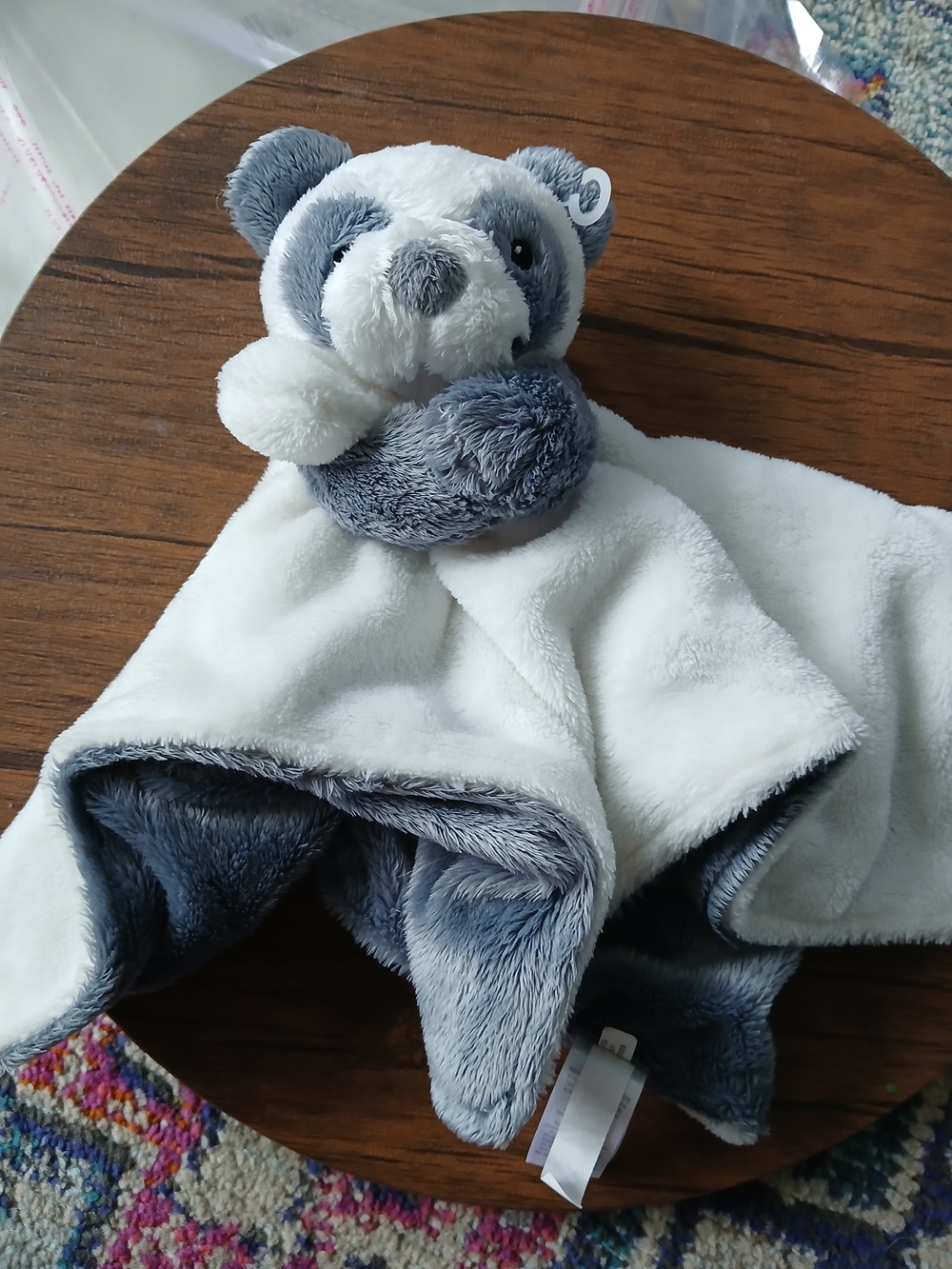 Carter's Grey and White Raccoon Lovey Security Blanket